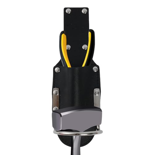 Acunny Soporte para martillo para cinturón – Bolsa de herramientas de piel sintética y soporte para martillo – 2 en 1 bolsa para electricistas trabajos de mantenimiento de jardinería BAU – Montaje de