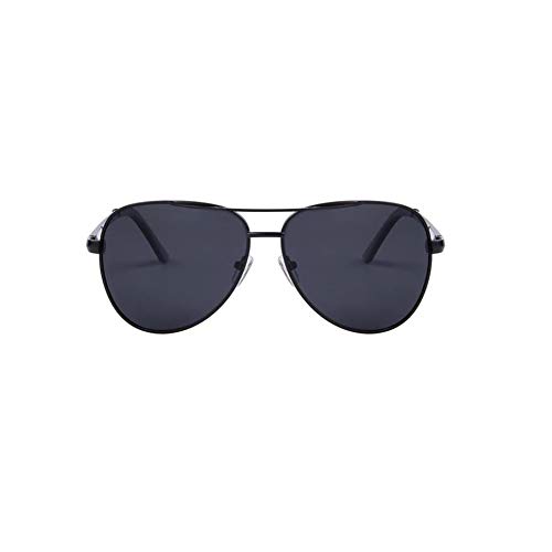 Óculos Masculino Design Aviador Preto Lentes UV Polarizado Original Merrys