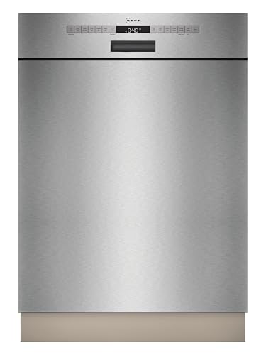 NEFF N 50 Unterbau-Geschirrspüler 60 cm, S125HCS03E, Made in Germany, Flex 1-Korbsystem für einfaches Beladen, Chef 70 °C, Programme-Download, AquaStop, Home Connect, Edelstahl