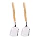 HEMOTON 2 Unidades Wok Spátula Trabajo Pesado Wok Spatula Chino Tradicional Hierro Espátula Cucharón con Mango de Madera Utensilio Chino Cocinar Pala