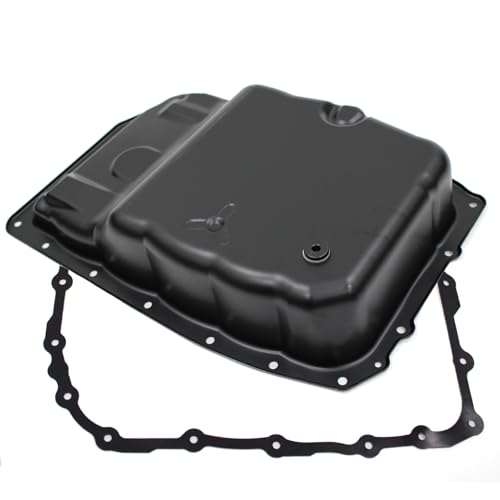 AUCERAMIC 6L80 Transmission Oil Pan with Drain Plug & Gasket Fit for Chevrolet Silverado 1500 Tahoe Suburban Escalade GMC Sierra 1500 Yukon XL Hummer H2 2006-2019 Replaces# 265-582 24222657 24224781