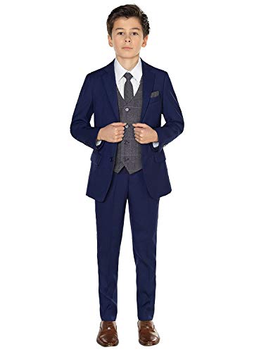 Costume Garçon 3 Pièces Chic pour Mariage et Cortège Officiel à Carreaux