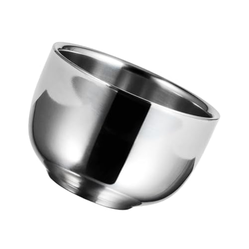 COLLBATH Tazón Burbujeante Para Afeitar Acero Inoxidable 1 Unidad Tamaño Mediano Uso Doméstico Para Hombres Superficie Lisa