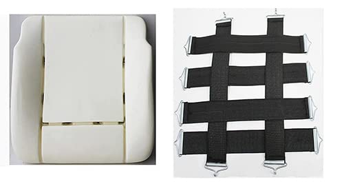 Imbottitura Spugna in Poliuretano Flessibile di ricambio per Sedile solo Seduta + KIT 6 Fasce Rinforzate per Panda modello 141 - 141A prodotte dal 1986-1987-1988-1989-1990-1991-1992-1993-1994-1995-1996-1997-1998-1999-2000-2001-2002-2003