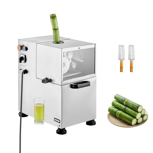 VEVOR Commercial Sugar Cane Juicer, 800W Electric Sugarcane Juicer Machine with 661LBS/H High Output, 4 Stainless Steel Rollers, Sugar Cane Press Juice Extractor Squeezer for Home/Commercial Use