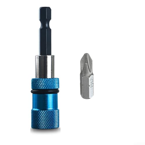 Porte-embouts de tournevis magnétique réglable en acier inoxydable pour une installation efficace du contreplaqué (bleu)