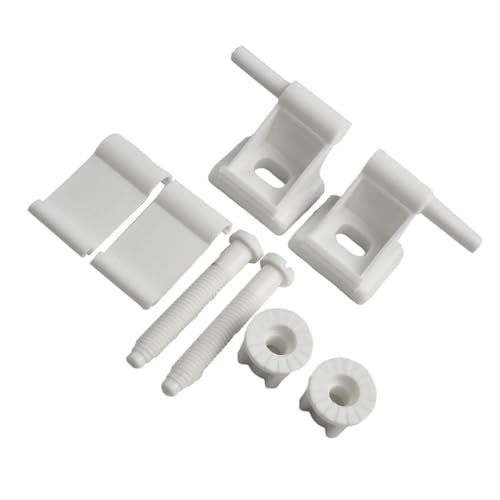 Tornillos de bisagra para tapa de WC en plástico blanco repuesto universal 4
