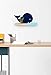 CribMATE Wall Shelf Kids Whale Nursery Decor Floating Shelves - Floating Whale Bookshelf - Wood Toy Display Organizer - Baby Nursery Wall Decor. Peg Board Book Shelves, Picture Ledge Blue