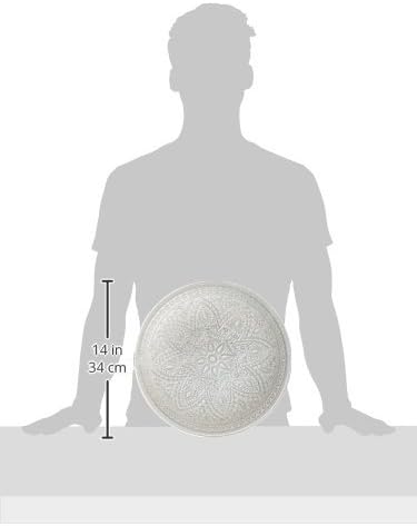 Miniatura 2 de ChargeIt! By Jay Charge It by Jay Divine Charger - Placa decorativa de servicio de melamina de 13 pulgadas, color plateado