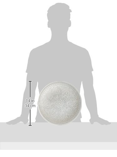 Chargeit! By Jay Charge It By Jay Divine Charger 13” Decorative Melamine Service Plate, Silver #TOP1