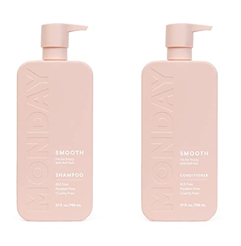 MONDAY HAIRCARE Smooth Bathroom Twin Pack (Shampoo + Conditioner) 887ml