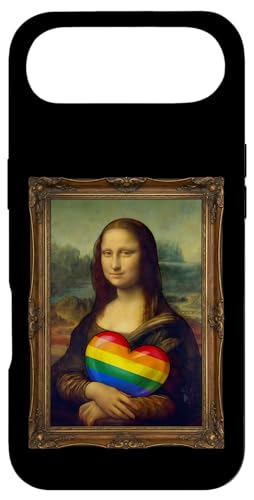 ���C���{�[ ���i���U �n�[�g ���� �v���C�h Funny Mona Lisa LGBTQ Heart �X�}�z�P�[�X iPhone Air �p