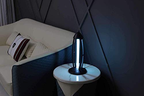BOBOTATA Ultraviolet Germicidal Lamp UV Disinfection Light Mobile Quartz Tube 360 ° UV-C Cleaner Household Lamp 38W