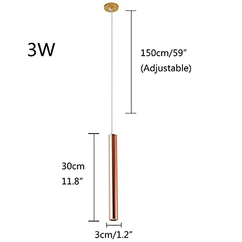 Pack de 3 lámparas colgantes cilíndricas LED de 3W para iluminar tu sala de estar 6