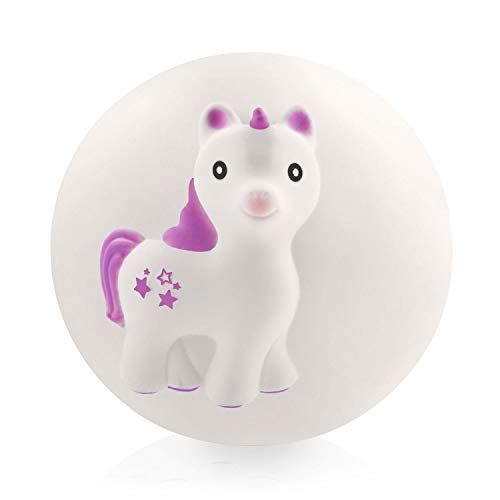 Natural Rubber Sensory Ball for Babies – Sealed Hole, Textured for Teething and Sensory Play, BPA Free, PVC Free, Hole Free Sensory Ball for Babies, Easy to Clean - Mira The Unicorn Natural Rubber Sensory Ball for Babies – Sealed Hole, Textured for Teething and Sensory Play, BPA Free, PVC Free, Hole Free Sensory Ball for Babies, Easy to Clean - Mira The Unicorn