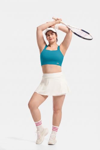 Image of Women's Sports Bra Wirefree Adjustable Medium-High Support Everyday Wear for Large Bust Plus Size with Removable Pads