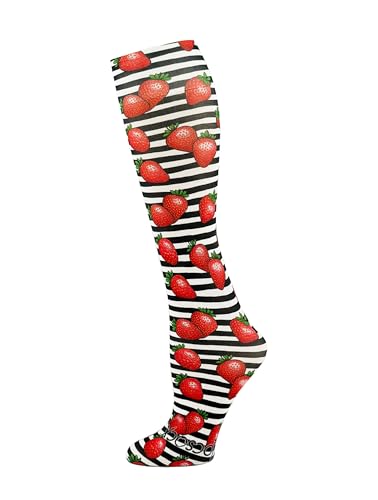 Hocsocx Strawberry Delight Socks Performance Liner Moisture-Wicking Protection for Field Hockey, Ice Hockey, and Soccer