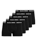 JACK & JONES JUNIOR Boy's JACHUEY Trunks 5 Pack NOOS JNR Boxer Shorts, Black/Pack:Black-Black-Black-Black, 176