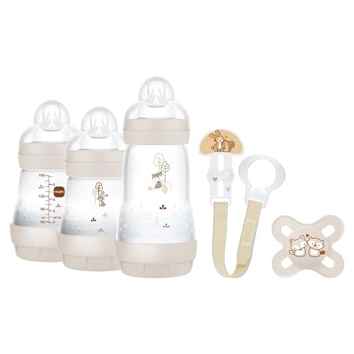 MAM, Set pour nouveau-né, set cadeau, comprend : 2 biberons anti-coliques de 160 ml, 1 biberon...