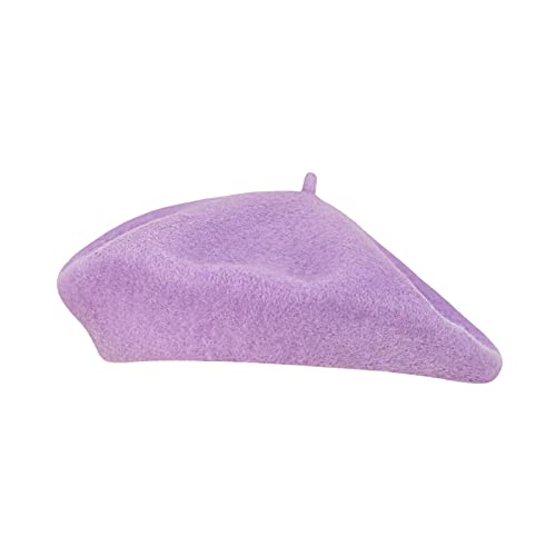 Image of Klong Women Wool Beret Hat French Style Solid Color