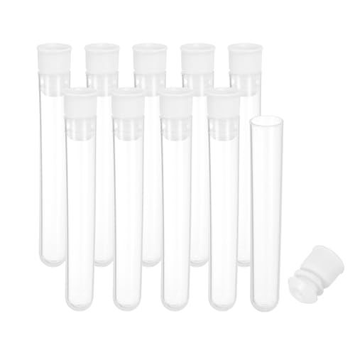Image of PATIKIL 3 inch Length Plastic Sewing Needle Storage Holder, 10 Pcs Portable Matte Embroidery Needle Pin Toothpick Storage Tubes Case for Craft Knitting, White
