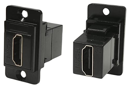 Conector HDMI F-F pasamuros D/SLIM negro CP30700GMB para panel