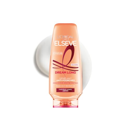 L’ORÉAL PARIS - Après-Shampooing Démêlant Anti-Fourches - Pour Cheveux Long et Abîmés - Enrichi en Kératine Végétale et Huile de Ricin - Elseve...