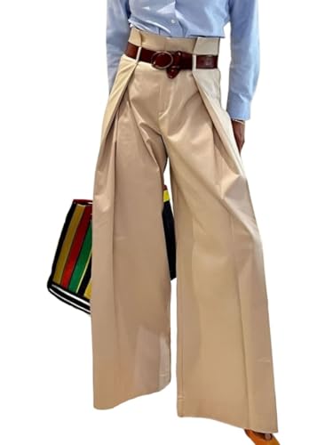 UOOZEE Women Palazzo Pants Summer Wide Leg High Waist Casual Lounge Pant 2024 Office Outfits