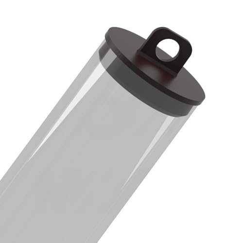 Cleartec 1.5in Clear Plastic Packaging Containers 18.187in Long PETG SBT00218 (qty 50) with PHP1.500BLK 1 1/2