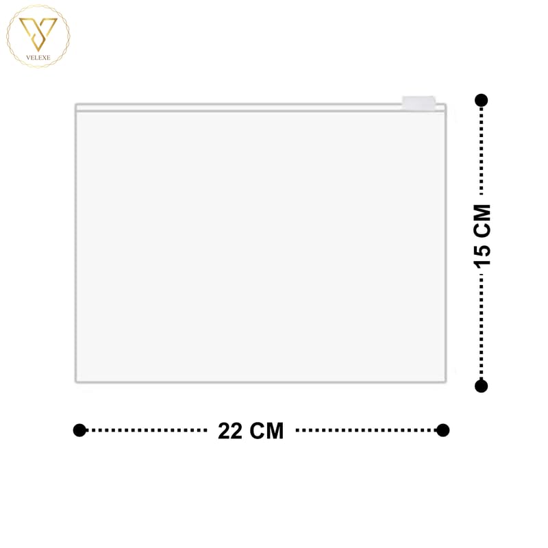 Image of Frosted Zipper Storage Bags with Air Hole - Pack of 100 (22cm*15cm) | Durable, Multipurpose & Reusable Transparent Zip Lock Bags for Clothes, Travel, Packing & Organizing