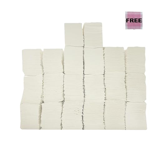 Image of Ella Multi Fold Tissue Paper I 2600 Sheets I Pack of 20 I Soft & Absorbent 1 Ply M Fold Tissue Paper Bulk Pack for Commercial Office Home Use, Kitchen, Bathroom, Travel | Free Check Duster Cloth