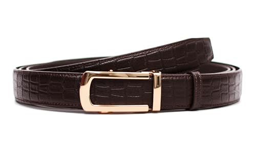 Image of WildHorn Men's Genuine Leather Belt for Men| Premium Auto-Lock Buckle | Adjustable up to 48 inch | Formal & Casual Wear | Micro-Adjust Fit | Stylish Gift Box Included