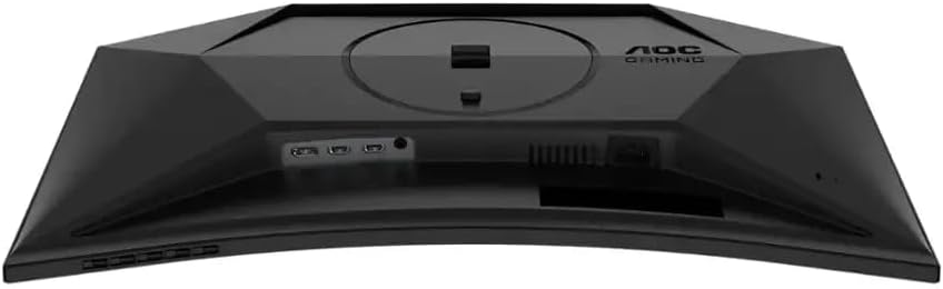 Bottom view of AOC C27G4ZX monitor showing input ports