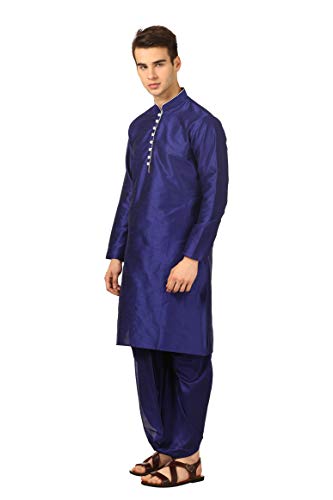 Image of Royal Kurta Men's Cotton Silk Dhoti Kurta (White)