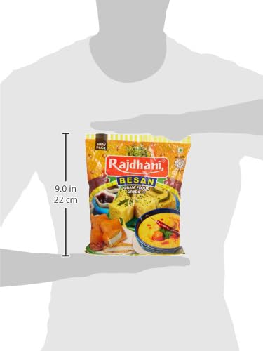 Image of Rajdhani Organic Besan Flour - 100% Pure Chickpea Flour For Healthy Cooking - 500 Gm Pack | Besan | 100% Chana Dal Besan | Organic Gluten Free Besan