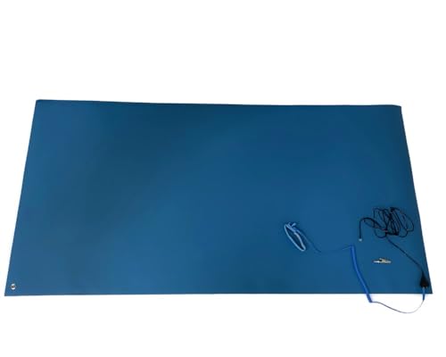 Image of CHIP QUIK CQ-ESD-MAT-2x4 2 x 4 Foot ESD Mat 2mm /0.079 inch Thick, Light Blue, 2 Buttons, Wrist Strap, Ground Cord