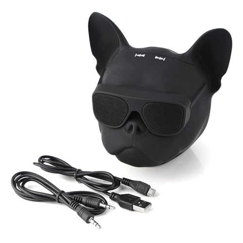 Agatige Stylin 'Bulldog Stopaker, Altoparlante per Cani Bluetooth, Altoparlante Francese Bulldog Stereo Altoparlante Bluetooth Portatile per Telefono, Computer, Tablet