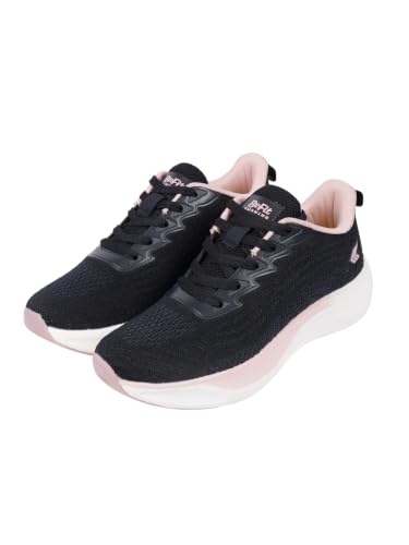 Image of BEFIT Women's Sport Shoes Breathable Lycra Lining Rubberised EVA Outsole Lightweight Slip On Footwear for Walking Gym Training Casual Travel and Outdoor Activities - Black
