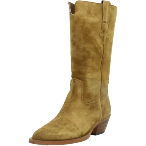 ALPE Botas de Piel Western marrón