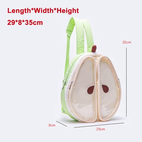 Cute Pear Shape Ita Bag Anime Cosplay Daypack Large Capacity Kawaii Backpack for Women (Green, Large)4