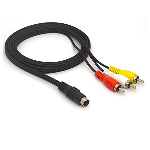 HTGuoji 4 stift S-video hane till 3 RCA hankabel konverteringssladd för att ansluta PC bärbara datorer med 4-stifts S-videouttag till TV (1,5 meter)
