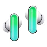 HHOGene Gpods Wireless Earbuds with Light Control,Noise Cancelling Bluetooth Earphones with Immersive Sound,Fast Charging Case,Touch Control,Built-in Microphone,IPX4 Sweatproof,White