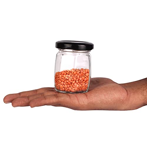 Image of Clear mushroom jar, food Storage Containers,Jar For Spice & pickel, honey, jam Pack of (9)