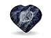 Amazing Gemstone, Sodalite Crystal Heart Palm Stone, Pocket Massage Worry Stone per bilanciamento naturale dei chakra del corpo, guarigione Reiki e griglia di cristallo