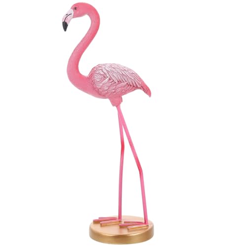 Cabilock Figurine Flamant en Résine Rose 11X5X28cm Décoration Maison Bureau Ornement Oiseau Décoratif Stable et ÉLégant pour Salon ou Jardin