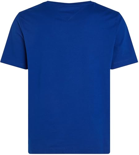Tommy Hilfiger Camiseta de Manga Corta Hombre Seasonal Solid tee con Cuello Redondo, Azul (Wedge Blue), L