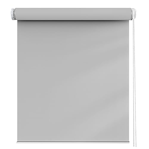 Roller Blinds 40 x 150 cm, Waterproof UV and privacy Protection Easyblinds, Easy To Install On No Drill, for any Room, Light Grey