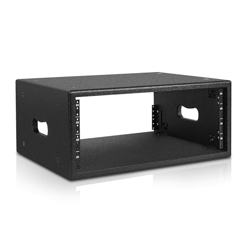 Sound Town 4U Studio Rack with 4-Space, Baltic Birch Plywood with Polyurea Coating, for Recording Room, Home Studio (SDRK-4PU)