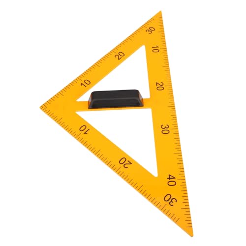 Regla triangular amarilla INOOMP de plástico con mango desmontable para profesores 2