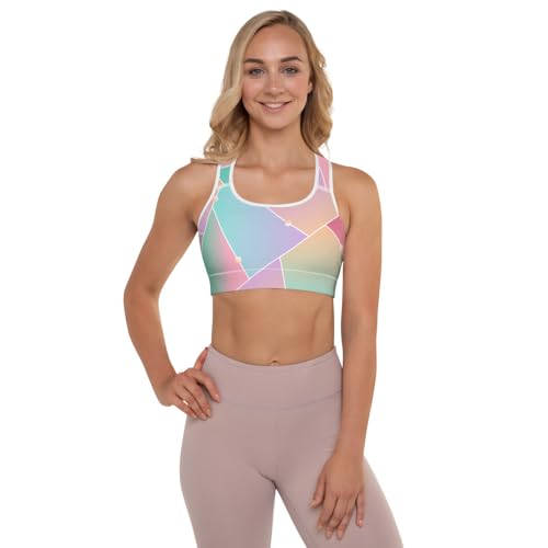 Soutien-gorge de sport rembourré femme anti-frottement extensible 4 sens